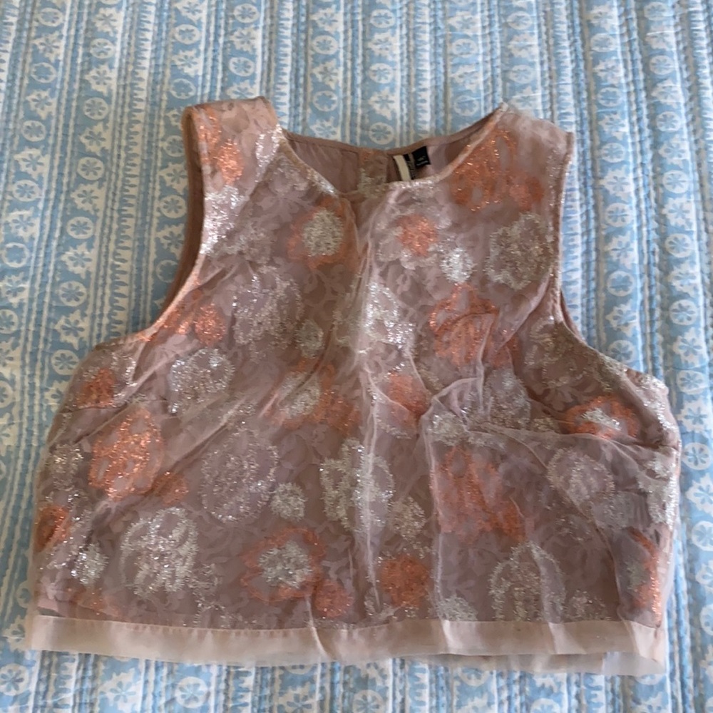 Topshop Cropped Blouse